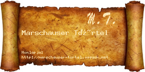 Marschauser Törtel névjegykártya